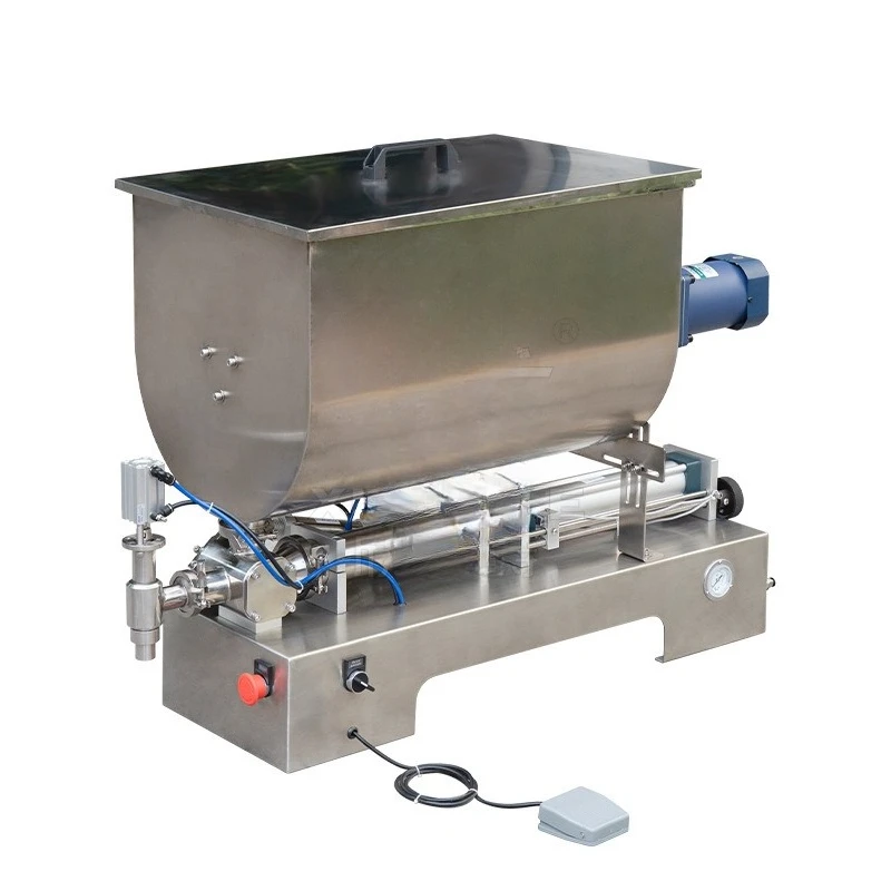

Chili sauce horizontal filling quantitative packing machine granular thick sauce U-shaped mixing tank installation machine