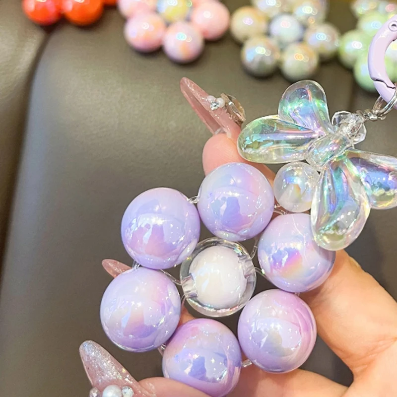 أزياء لطيف بسيط القوس مطرز زهرة سلسلة مفتاح سلسلة المتخصصة جميع المجوهرات الرائعة الأكثر مبيعا عالية الجودة