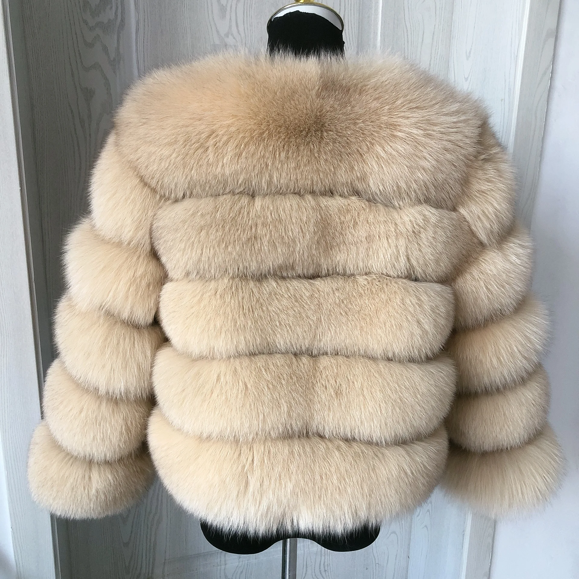New Real Fox Fur Coat Women's Winter Warm 100% Natural Fur Jacket Short Raccoon Fur Coat Women's High Quality Hot Sale