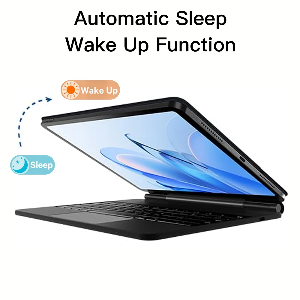 LESEN Sie YYEAH Magic Keyboard für iPad 2025, 11. A16 2025, Air 11 M3 iPad-Hülle, intelligente magnetische Buchabdeckung, Hintergrundbeleuchtung, Touchpad, hebräisch – Detail 10