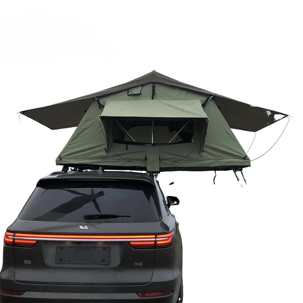 

140*240*130CM UV-Resistant Soft-Top Car Tent with Aluminum Crossbars Spacious Soft-Shell Rooftop Tent for Family Overlanding