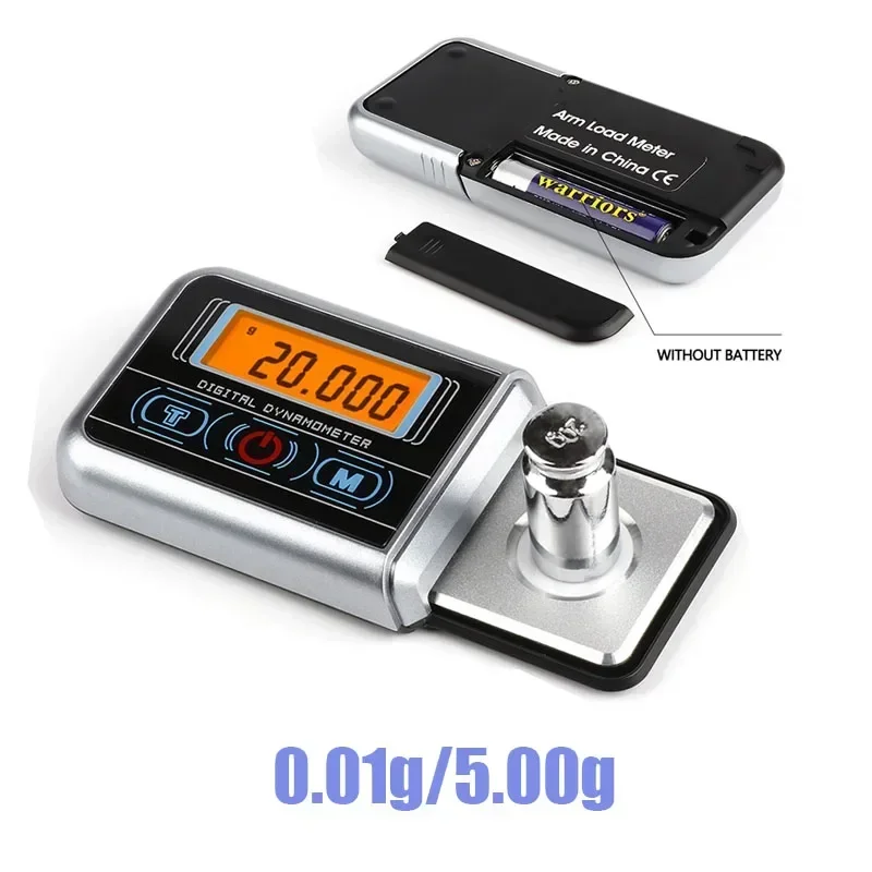 Mini Turntable Stylus Dynamometer Scales Jewelry Scale0.01g/5.00g LED Arm Load Meter Professional Portable Digital Scales