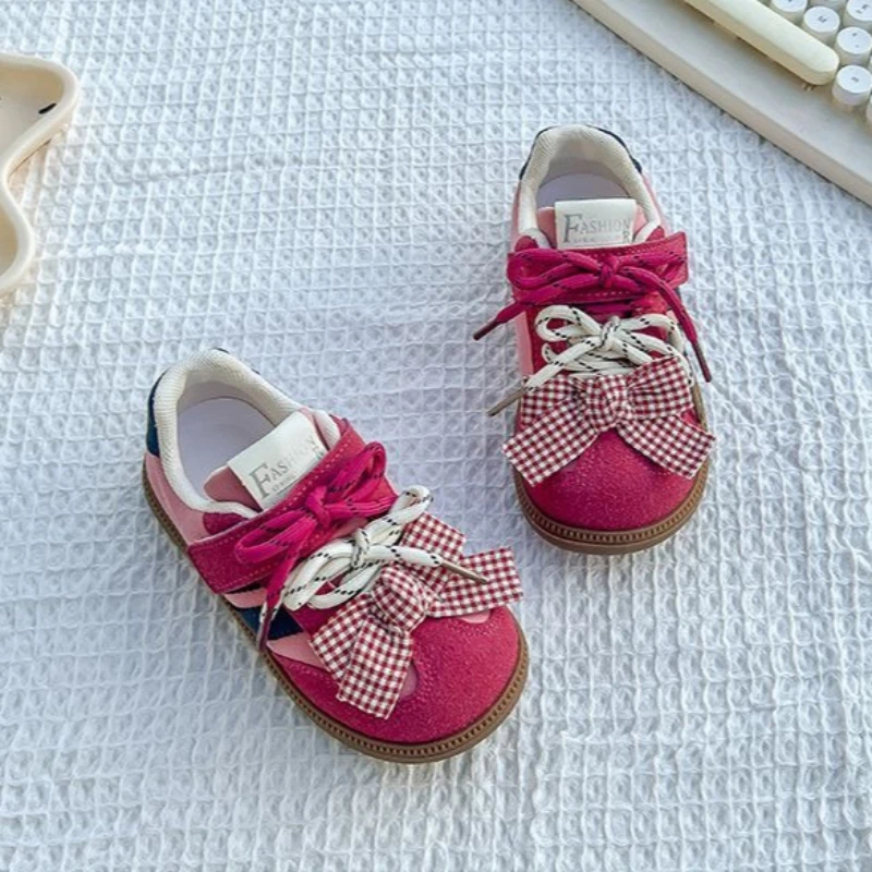 

New Girls Stylish Running Shoes Spring Autumn Kids Sneakers Versatile Korean Style Comfortable Breathable Soft Sole Non Slip​