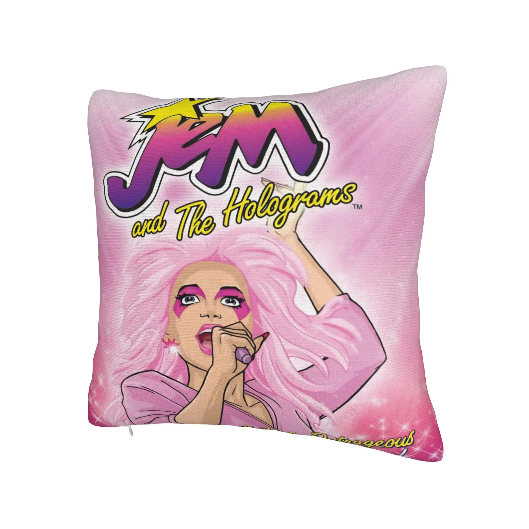 Decorative Pillowcase Jem And The Holograms Merchandise Home  Pillow Case Cover Zipper Multi Size