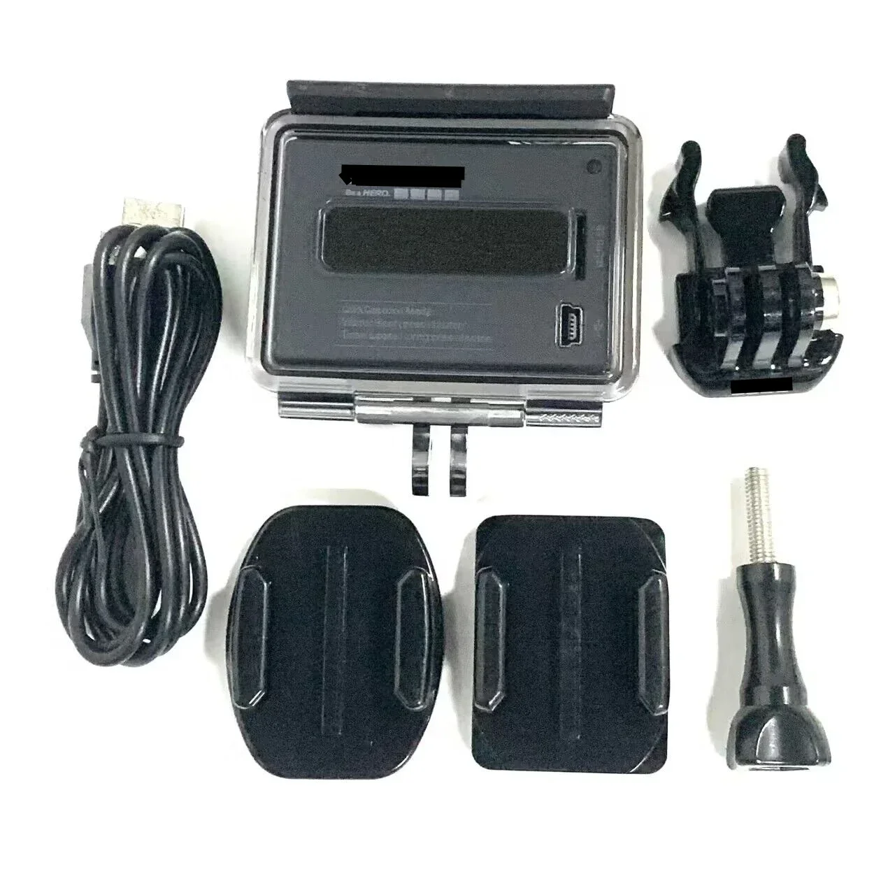

A set for Gopro Hero Integrated camera with waterproof shell case base charging data cable screw accessory (No wifi)