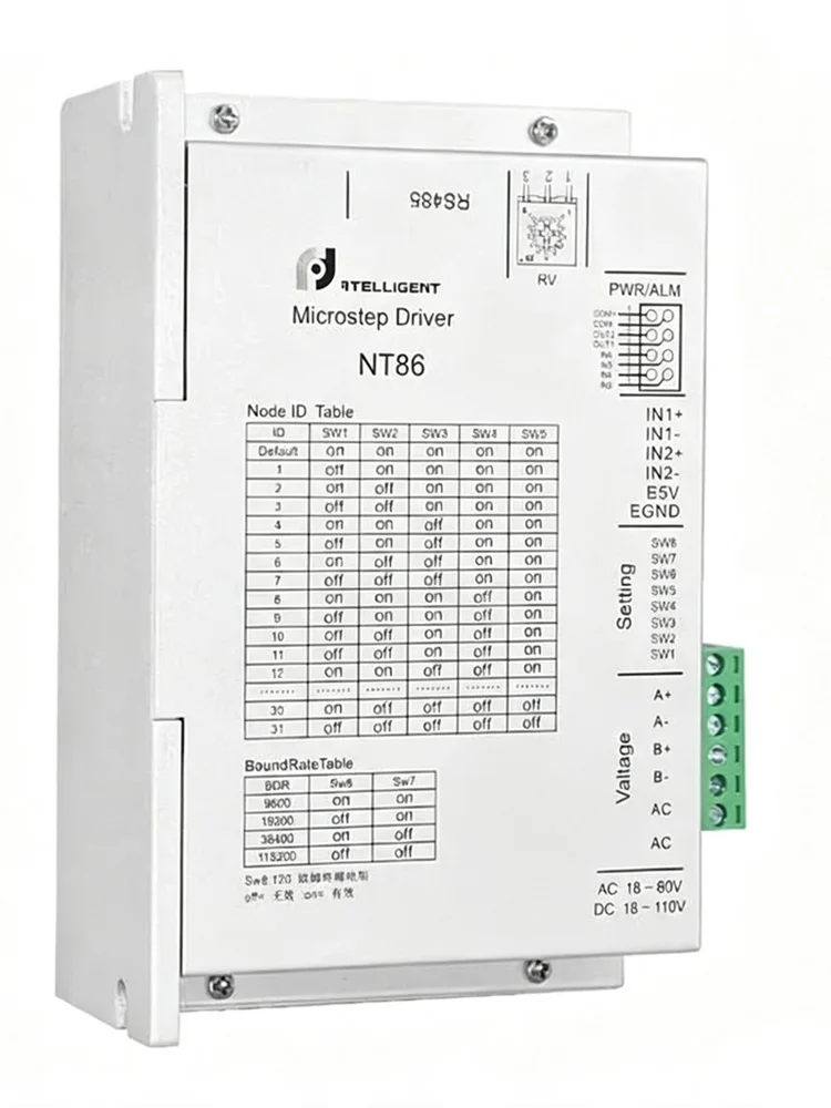 2 Phase Nema 34 NT86 18-80V RS485 Network ModBus Control Digital Stepper Motor Driver for Open Loop and Closed Loop