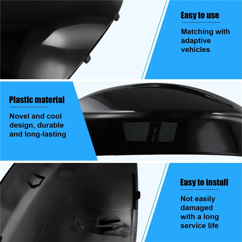 

Bright Black Rearview Mirror Shell LR048353 LR048354 For Range Rover Evoque L538 Discovery Sport Velar 2012- VPLYB0360