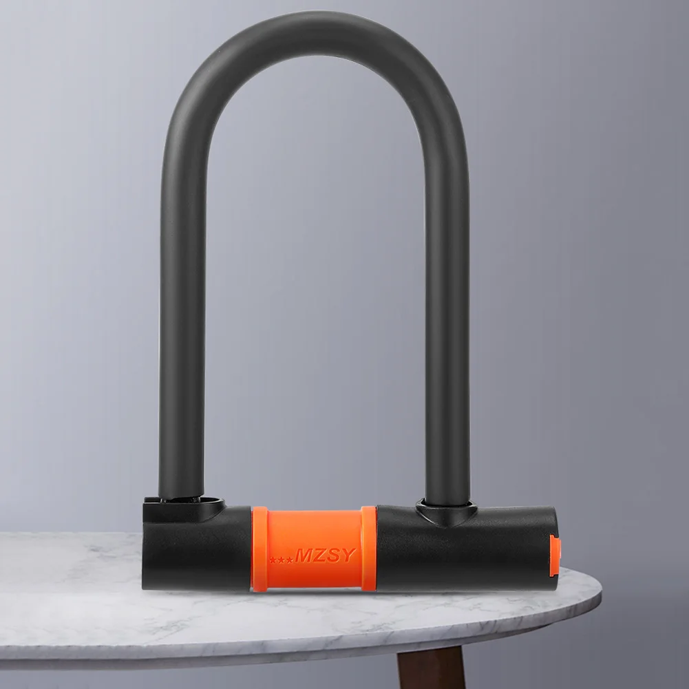 

U-образный замок для велосипеда, портативный навесной замок для горного и шоссейного велосипеда, противоугонный замок для велосипеда, пылезащитный с 2 ключами для мотоцикла, скутера