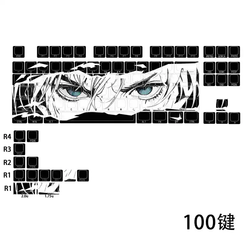2025 Anime Tema Keycap Tastiera meccanica Cherry Side inciso PBT Copritasti personalizzati Tablet Laptop PC Tastiera da gioco Accessori