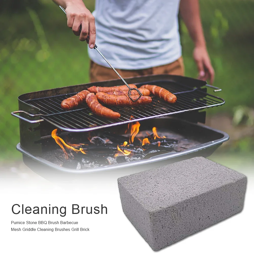 BBQ Grill Cleaning Brush for Barbecue Rack Outdoor Kitchen Clean BBQ Tools Barbecue Cleaning Stone Pumice Brick Block image 3