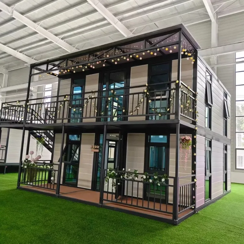 رائجة البيع كابينة الغابات الإقامة المنزلية الفاخرة الجاهزة منزل 40ft منزل حاوية النوم منزل لغرف الحديقة في الهواء الطلق الفندق #6