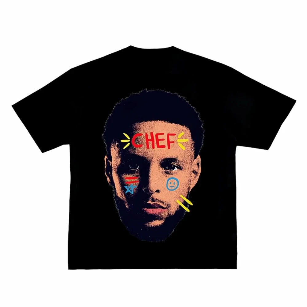 

Summer American Basketball Star T-shirt Men's and Women's Short-sleeved Cotton T-shirt Retro T-shirt Summer Top Street