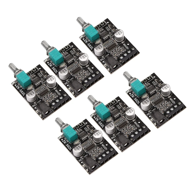 

6X Bluetooth 5.0 Wireless Audio Digital Power Amplifier Stereo Board 50Wx2 Bluetooth Amp Amplificador ZK-502L