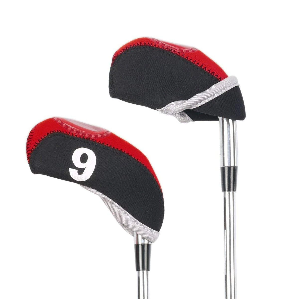 

10 PCS Golf Iron Sets Club Covers Neoprene Head Accessories Putter Headcovers Red