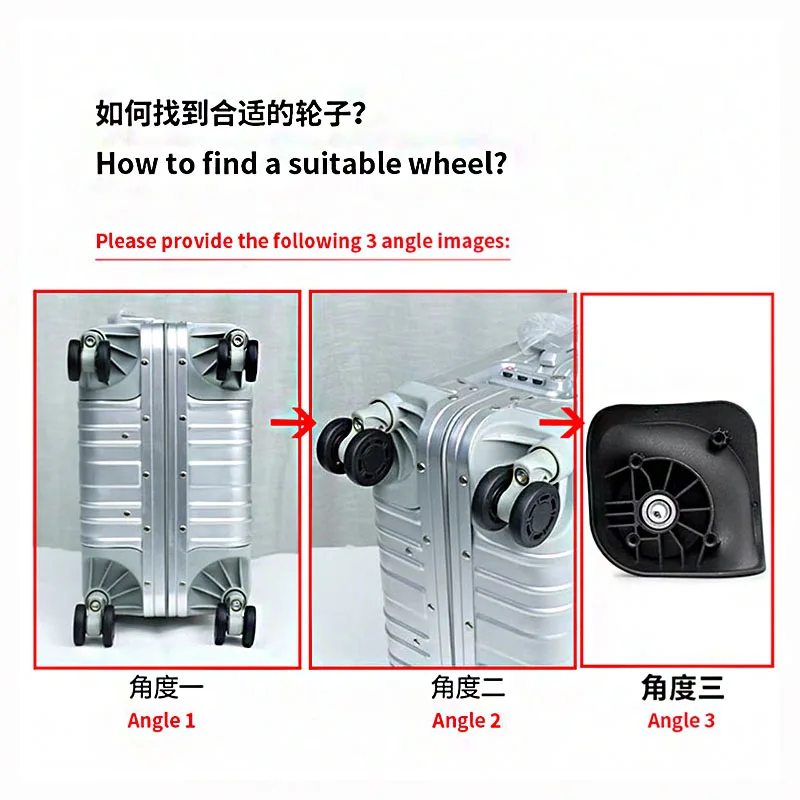 W045 suitcase universal wheel roller pull baggage box trolley case travel luggage activity castor silent replacement accessories