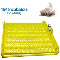 56 /154 Eggs Incubator Pigeon Chicken Duck Bird Eggs Hatcher Automatic Incubators 220V Incubator Trays with Auto Turn Motor