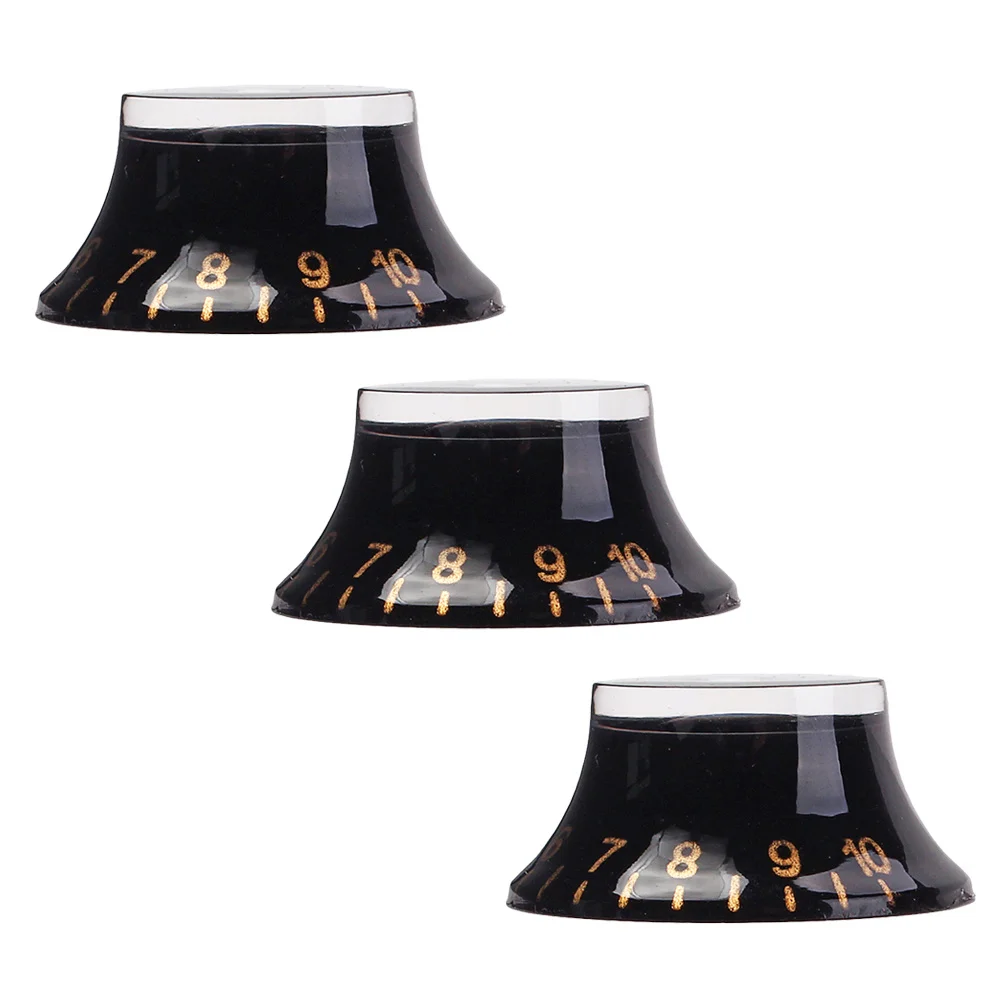 

3Pcs Guitar Control Knobs Set Black Durable Plastic Volume Tone Speed Replacement Parts for Electric Guitar Accessories