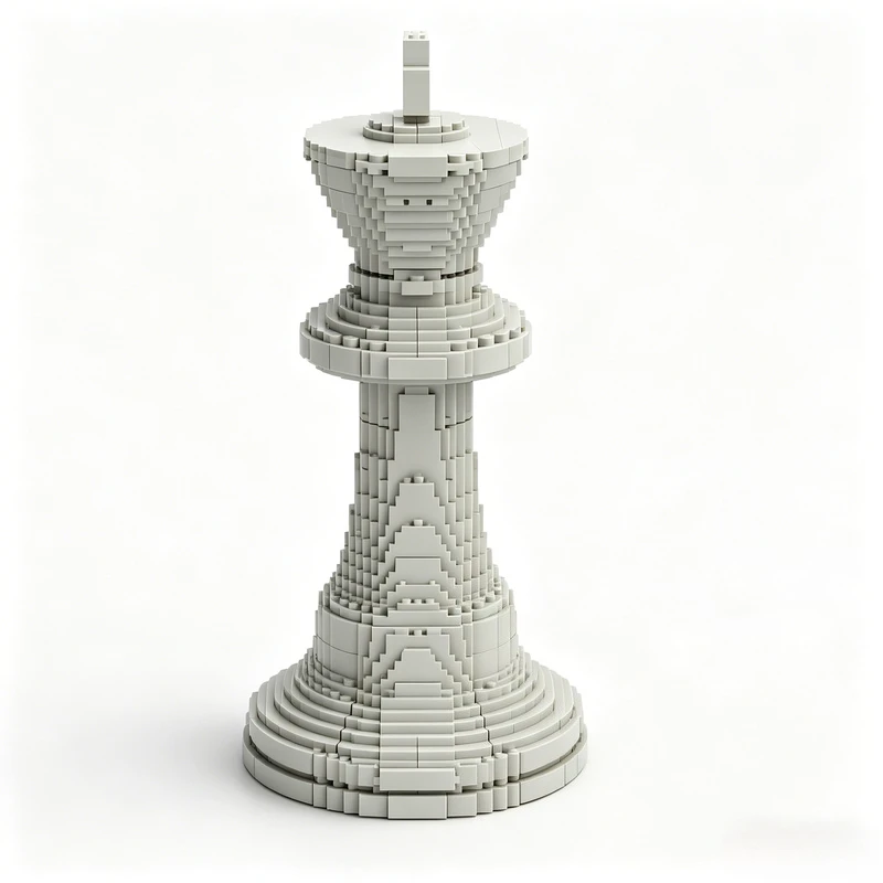 7810PCS Giant Chess King Sculpture Model Custom Creative Building Blocks DIY Assembly Educational Display Piece Festival Gifts