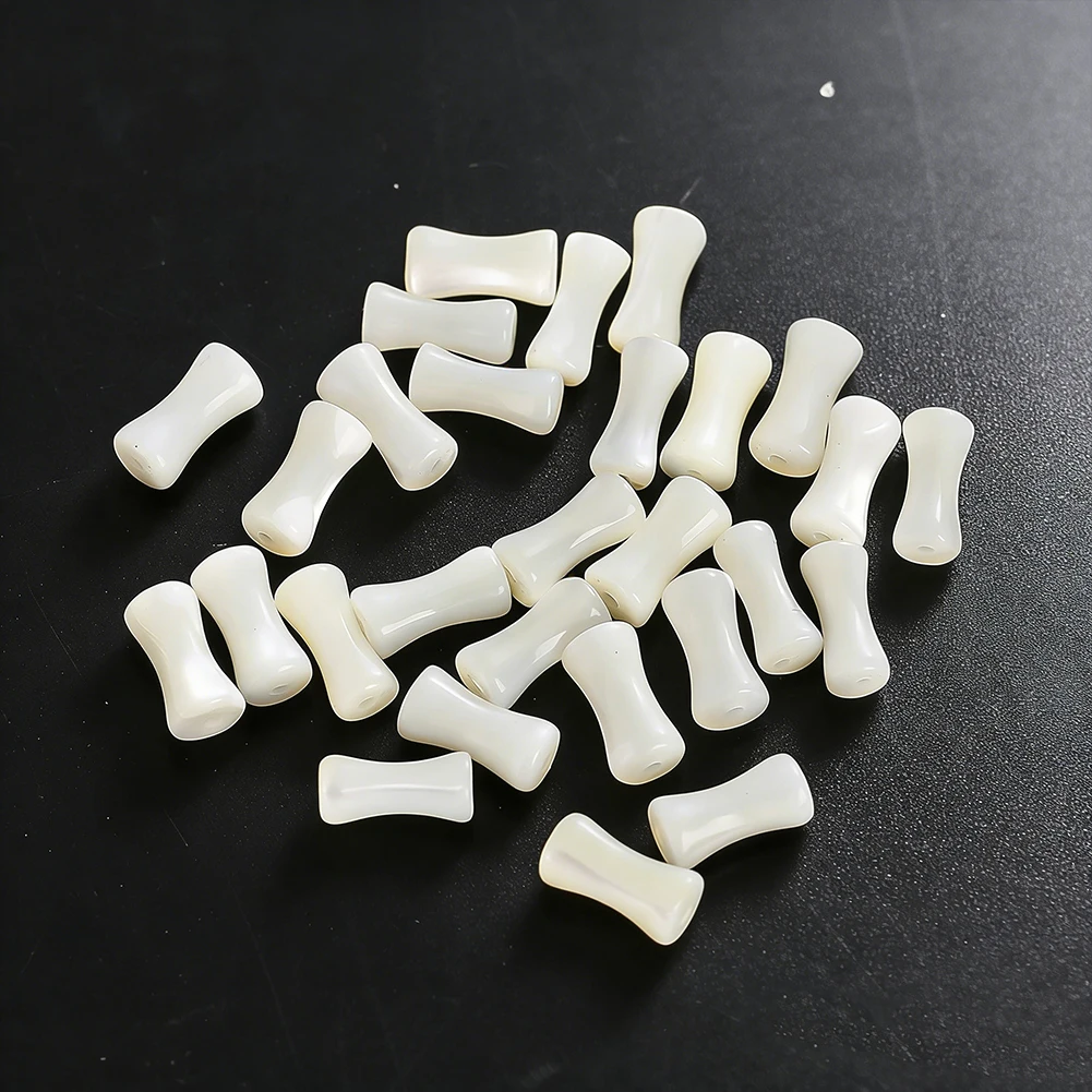 8mm Bamboo Shape Mother of Pearl Loose Beads Spacer Beads for DIY Jewelry Making Bracelet Necklace Accessory