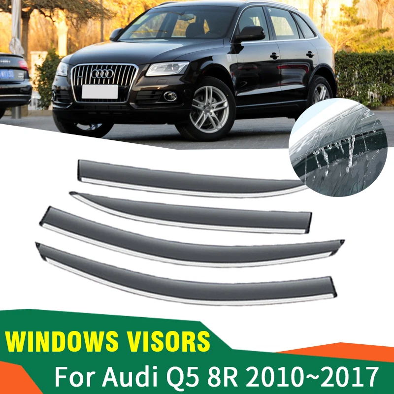 Visera de ventana de coche para Audi Q5, accesorios para coche 2010 ~ 2017 8R MK1, deflectores, visera de puerta, protectores de ventana, accesorios
