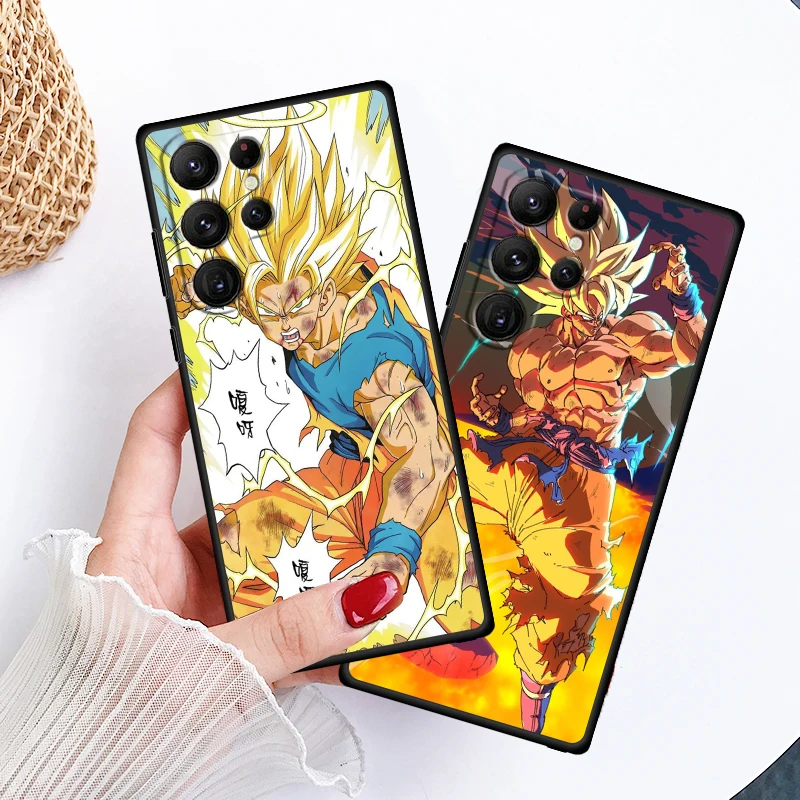 DB-D-Dragons B-Balls Cool Anime For Samsung Galaxy S24 S23 S22 S21 S20 FE S10 S10E Plus Ultra Pro Lite 5G Black Soft Phone Case