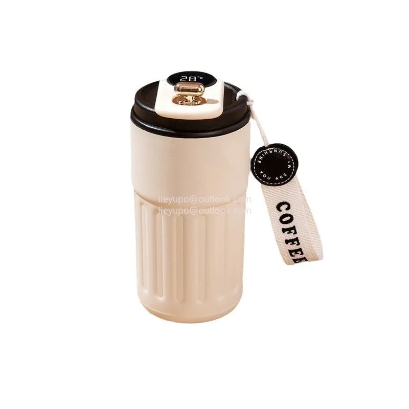 450ml Thermos Bottle Smart Display Vacuum Cup Office Coffee Cup Business Portable Temperature 316 Stainless Steel Thermal Mug