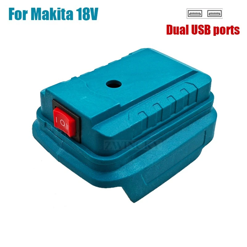 لماكيتا 18 فولت مع USB مع حامل بطارية نوع C لبطارية ماكيتا 18 فولت BL1840 BL1850 BL1860 مهايئ شاحن شحن سريع