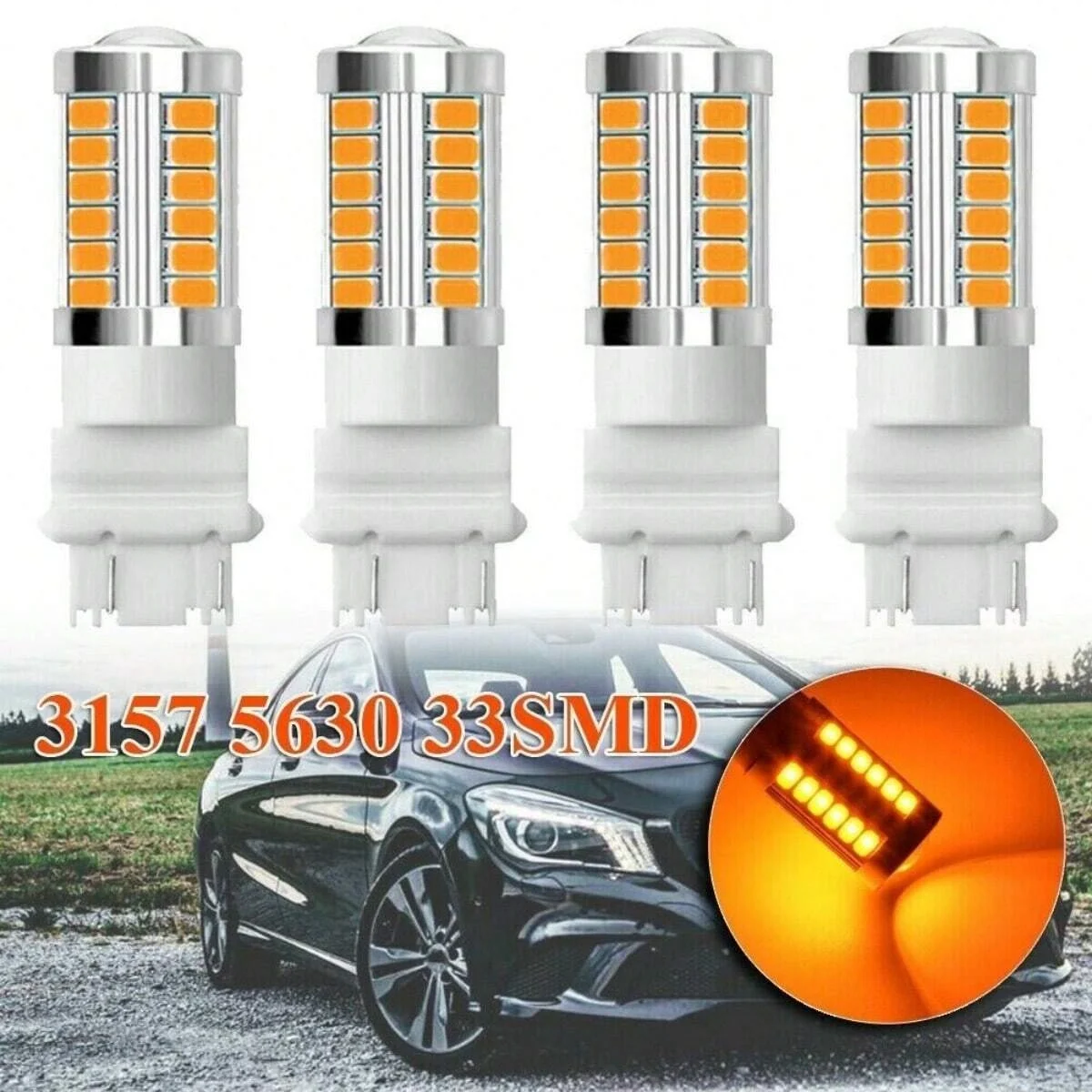 

4 шт. T25 3157 3457 3057 сигнал 33SMD резервный задний хвост поворот светодиодный светильник кемпер угловой стоп-сигнал резервный свет