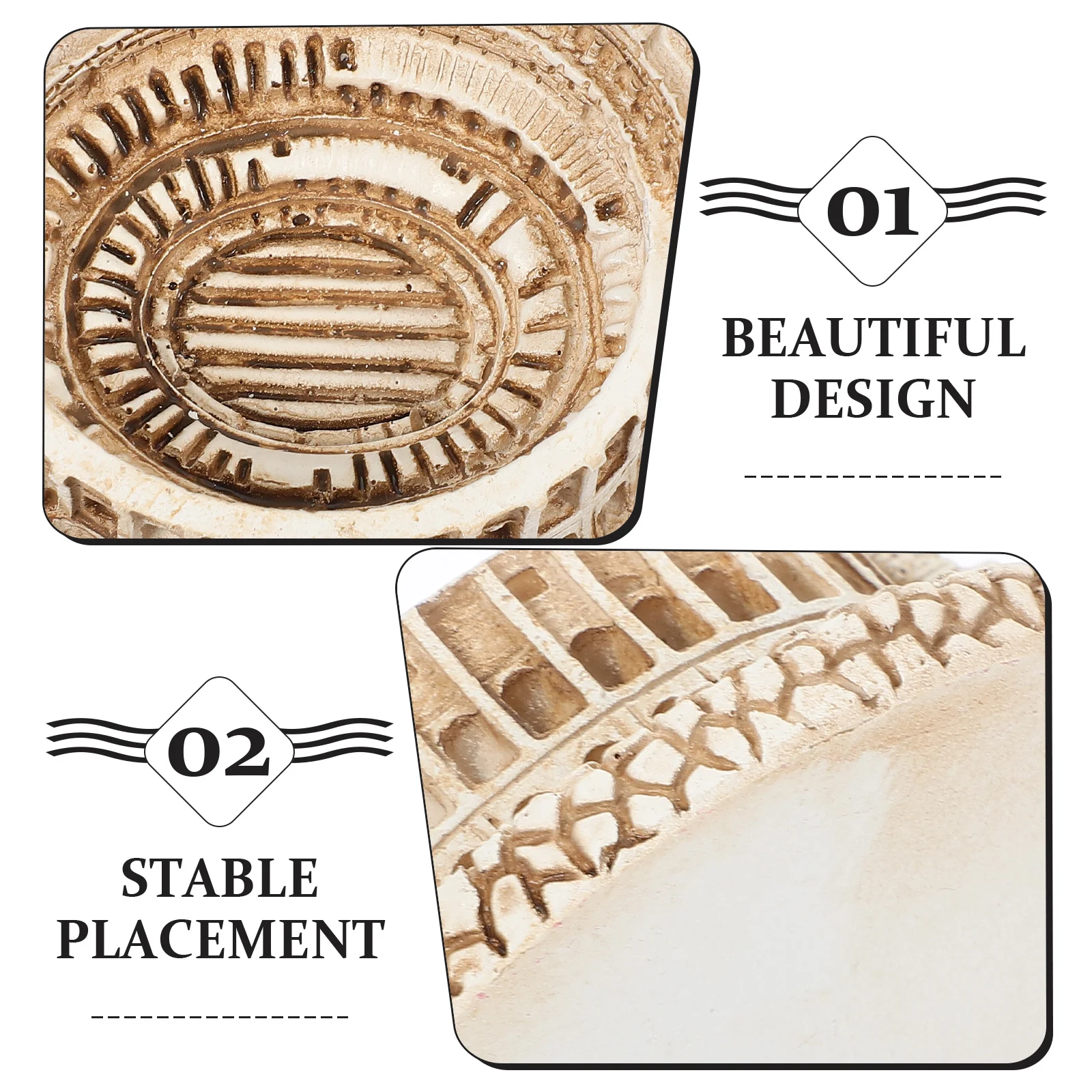 

2Pcs Roman Colosseum Resin Statue Ancient Architecture Aquarium Fish Tank Reptile Turtle Lizard Terrarium Decor