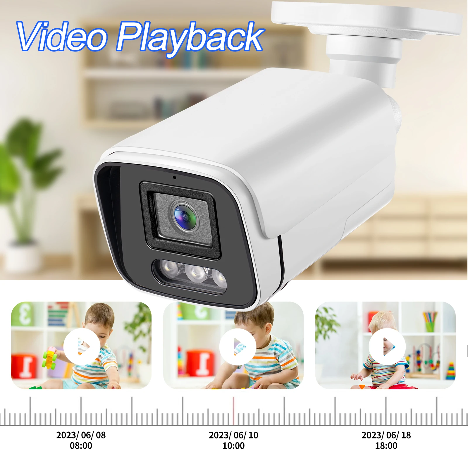 Gadinan Outdoor Audio Color Night Vision 4K 8MP IP Camera Metal POE CCTV Home Security Protection Video Monitoring Linklemo