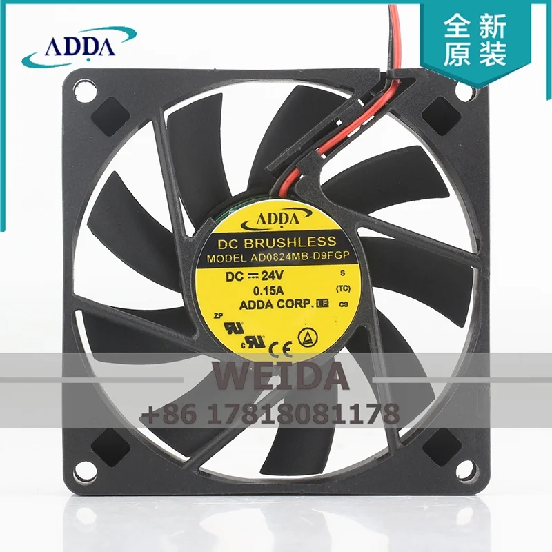 

New ADDA AD0824MB-D9FGP 24V 0.15A 8015 80X80X15MM 8CM variable frequency device cooling fan