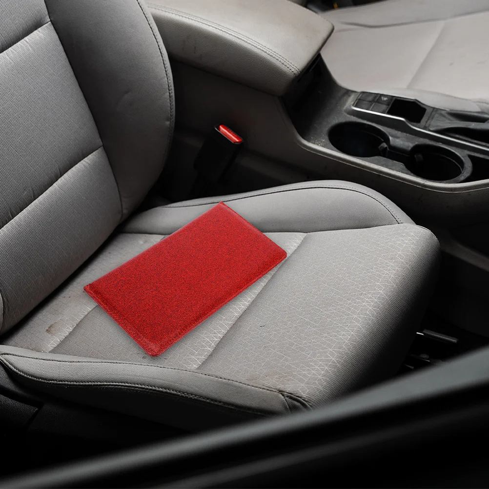 2Pcs Car Insurance Protective Case Glitter PU Document Holder License Registration Card Organizer Stylish Car Accessories