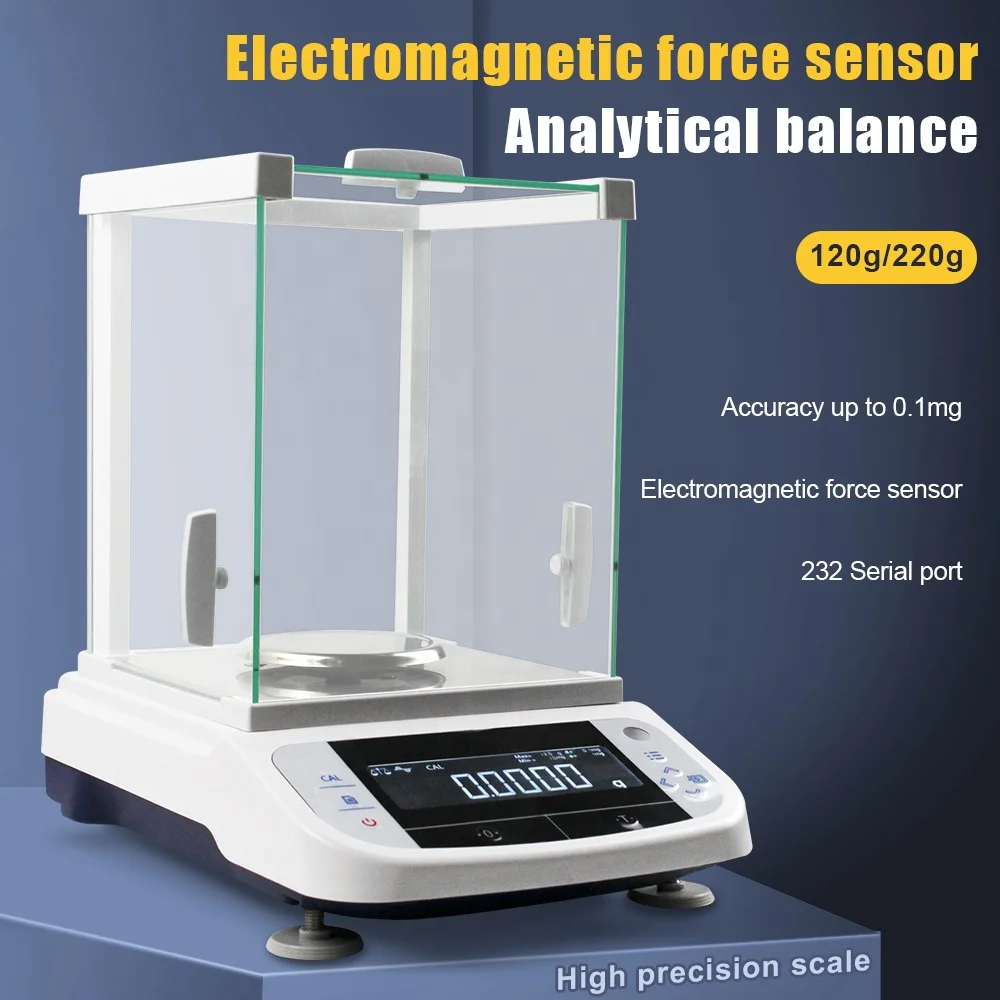 220g/0.1mg Precision Analytical Balance Scale for Laboratory Equipment and Scientific Research
