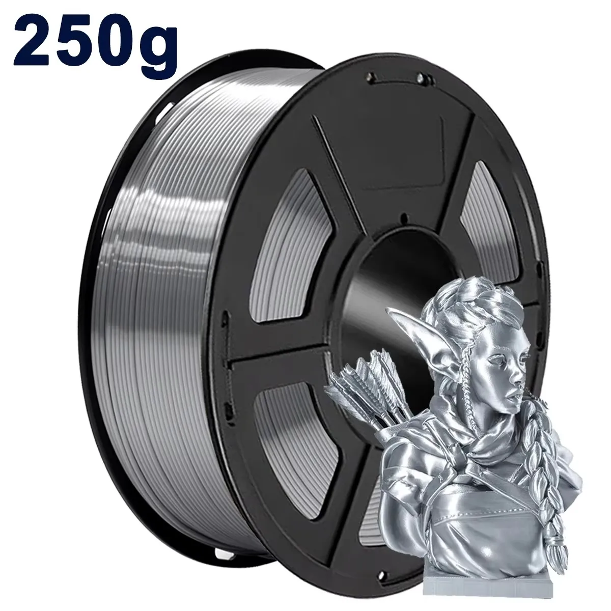 250g/1Kg Seiden-Kupfer 3D-Drucker-Filament PLA 1,75mm Seiden-Gold PLA 3D-Druckmaterial Glänzendes Seiden-Silber Blaues PLA 0,25Kg – Detail 5