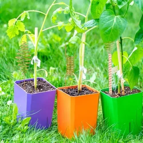6 Pieces Pure Copper Plant Stakes for Electroculture Garden Use Supports Robust Plants and Improves Nutrient Absorption