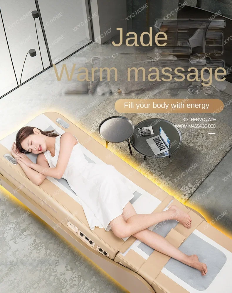 

Household 3D Electric Jade Body Massage Couch Multi-Functional Tepidity Therapy Bed Wenyu Massage Bed Automatic