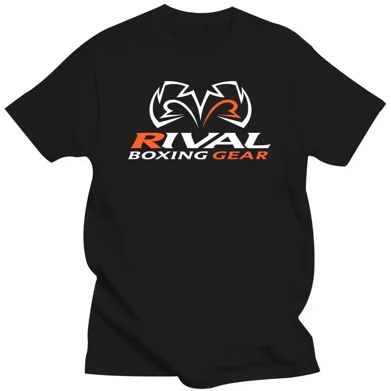 2026 Rival Boxing T-Shirt für Herren und Damen - Schwarz mit Design-Print und Ärmeln