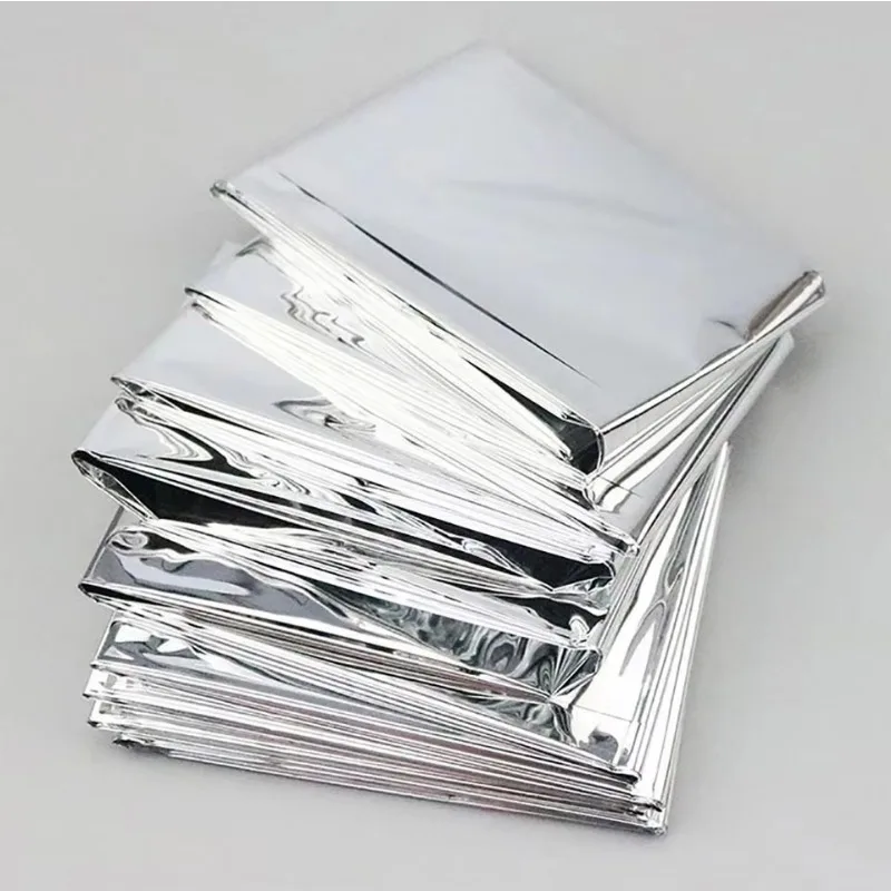 1/4PCS Emergency Blanket Outdoor Survive First Aid Military Rescue Kit Windproof Waterproof Foil Thermal Blanket for CampingC812