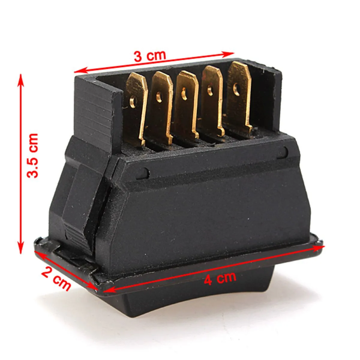 1/3Pcs Universal DC 12V 20A Car Power Window Switch 5-pin ON/OFF SPST Rocker Black