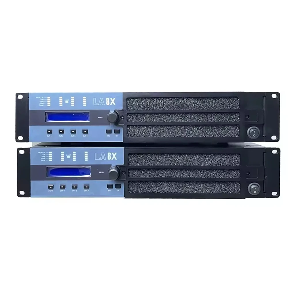 LA8X 4-channels Digital Power Amplifier 10000watts Class-D Professional Audio Amplifiers For Line Array or Subwoofer Speakers