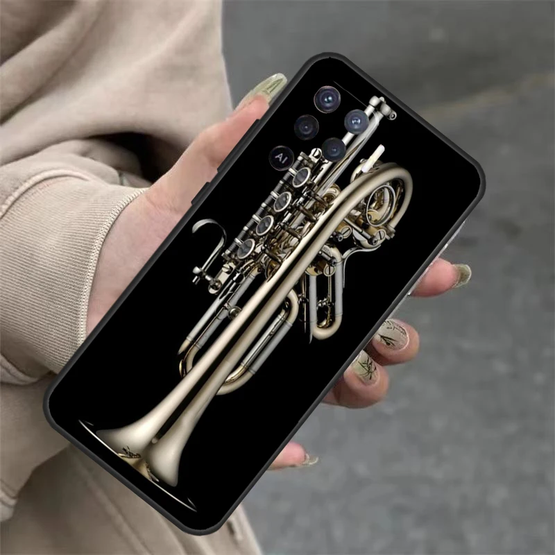 Piccolo Trumpet Brass Instruments For OPPO A53S A57S A54 A74 A94 A17 A77 A58 A78 A98 A5 A9 A96 A76 A16 A52 A72 A79 A15 Case