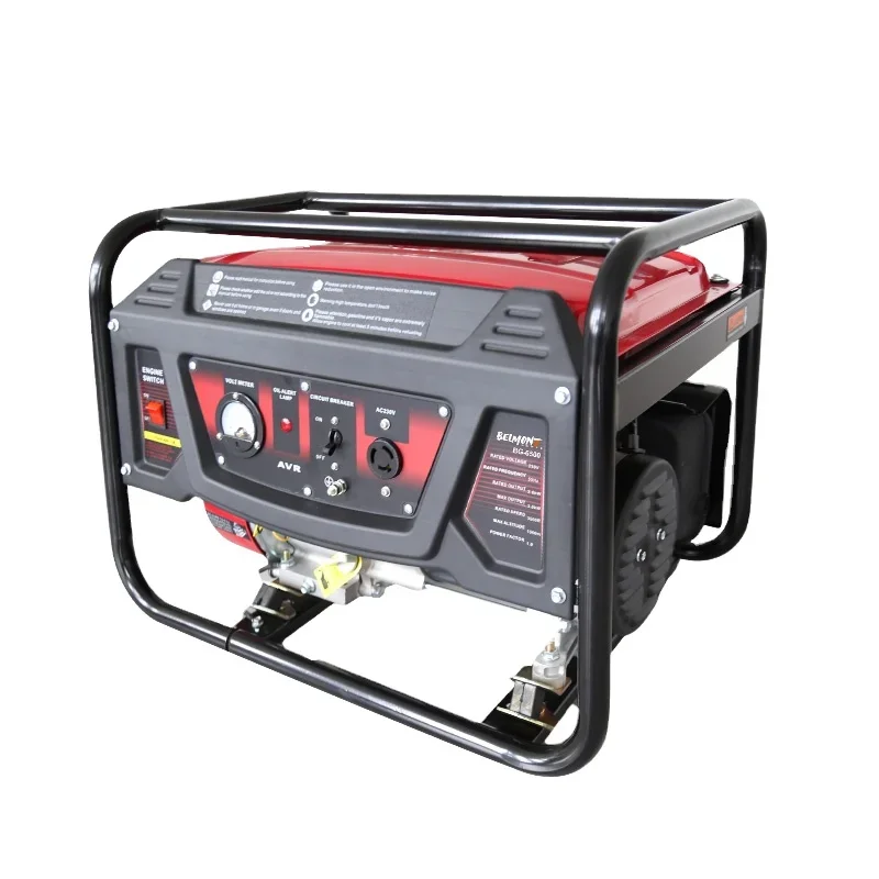 230V 380V 6KW 6.5KW 7KW 7.5KW 3000R/Min Manual/Electric Start Open Frame AVR Gasoline Inverter Generator for RV