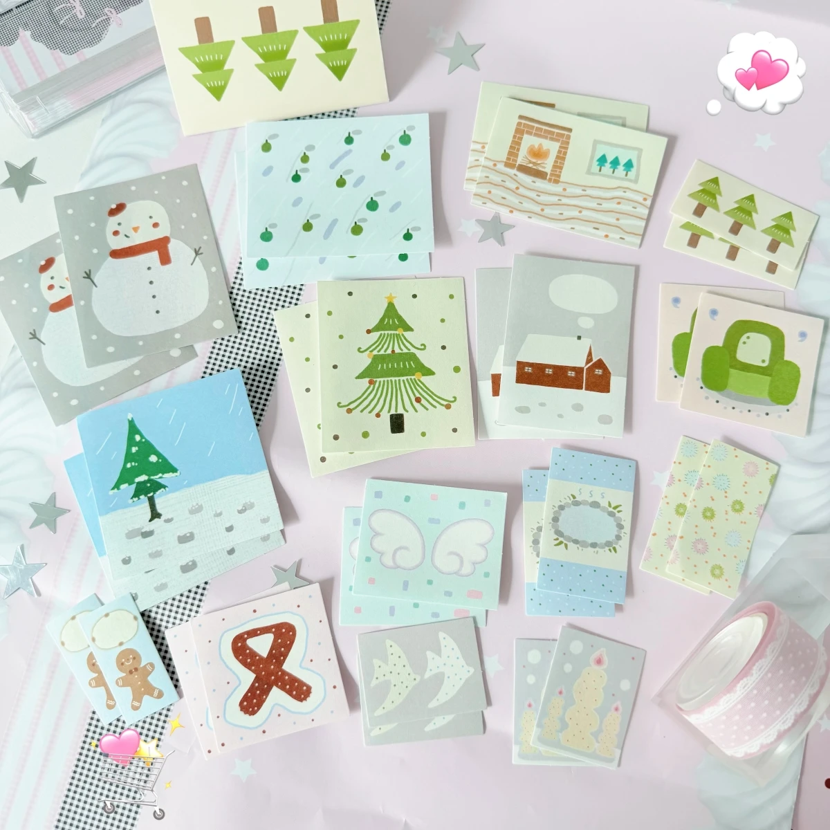 Kawaii للكتابة ملصق حزم سجل القصاصات 30 قطعة/الحزمة ملصقات ملصقات الزخرفية للفنون Diy بها بنفسك الحرف ألبوم مجلة خطة