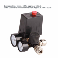 AT59 Air Compressor Pressure Control Switch Valve 1/4in 4 Holes Controller Regulator Valve 90-120PSI Air Compressor Valve