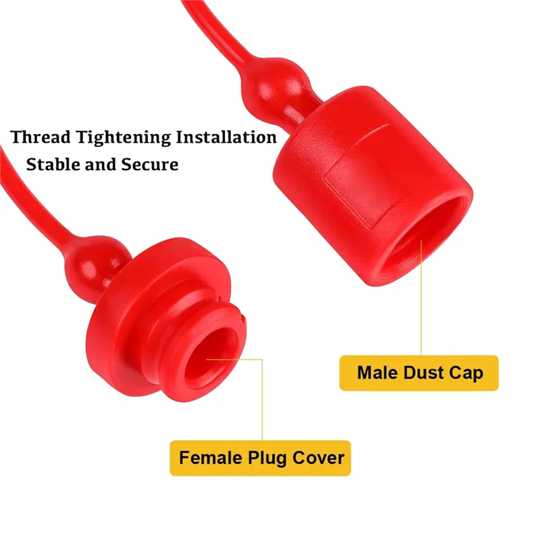ISO-A 1/2 hydraulische snelkoppeling Mannelijke stofkap en vrouwelijke plugafdekking, past op hydraulische snelkoppelingskoppeling