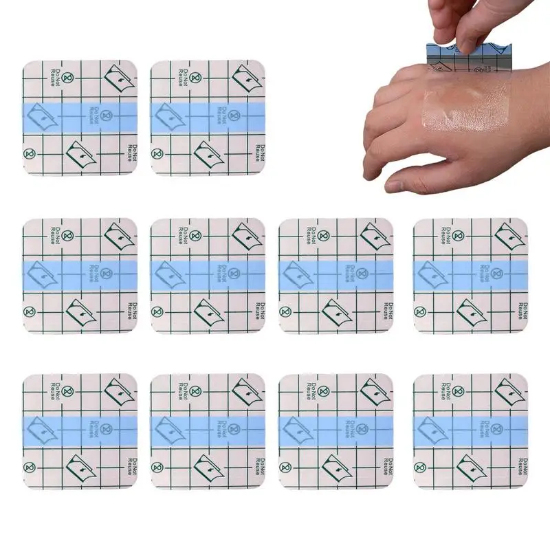 10pcs Waterproof Transparent Stretch Adhesive Bandage Fixed Tape For Tattoo Anti-allergic Wound Dressing Fixer Plaster