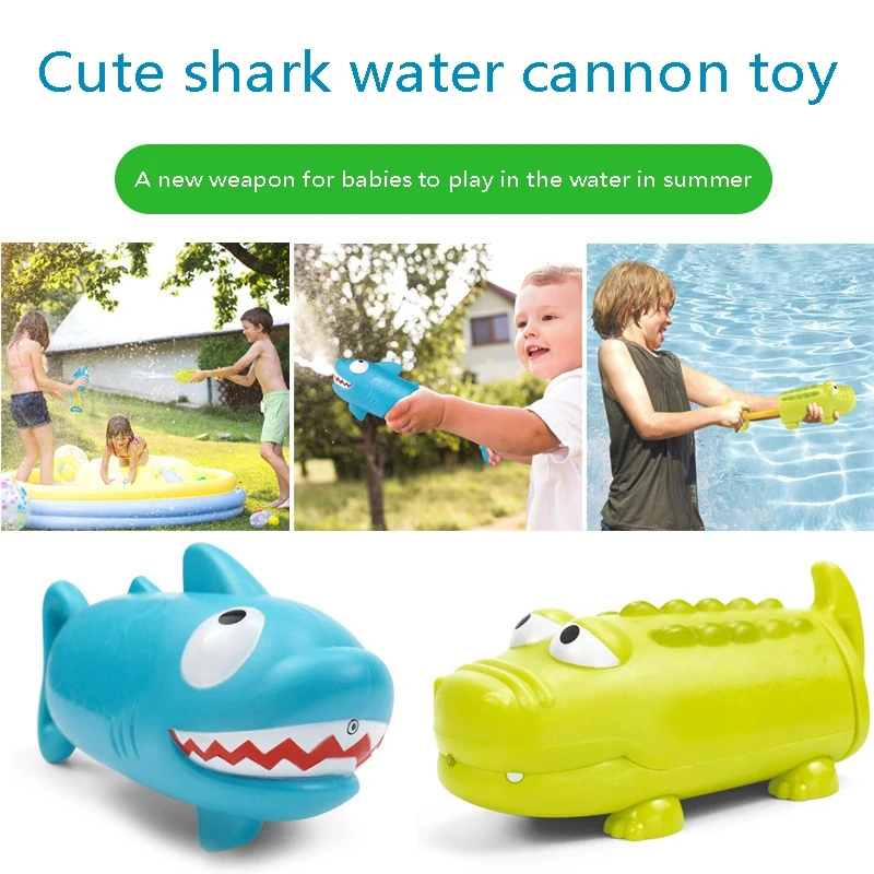 Children's Water Shooter Shark Crocodile Air Pressure Toys Water Bath Turtle Bathroom Play Toys For Kids