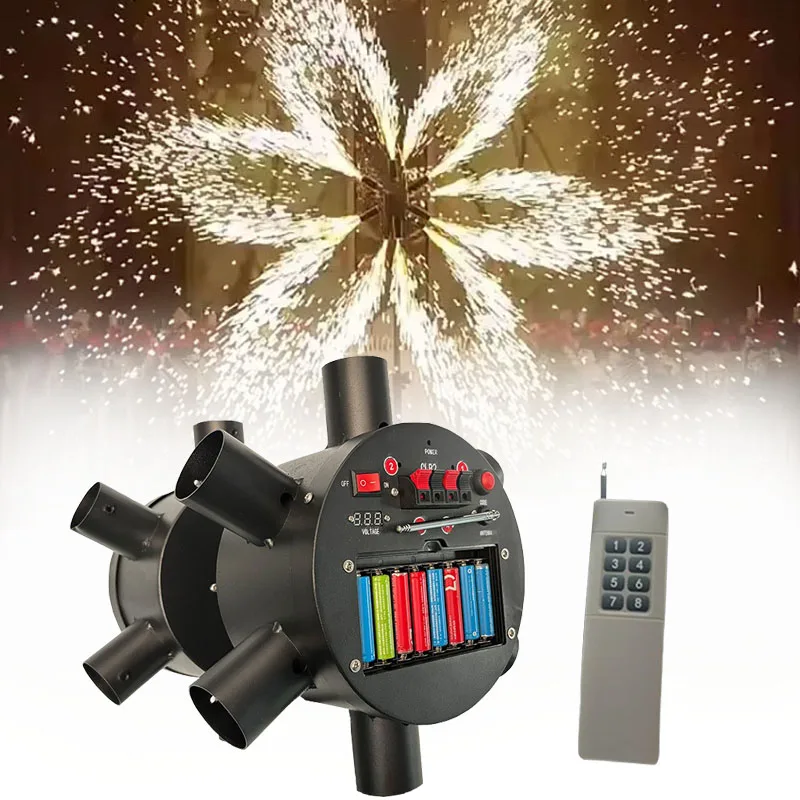 

Cold Sparkler Wedding Machine Cold Pyro Fountain Double Wheel Stage System Pyrotechnic Cold Spark Fire Machine for Stage Party