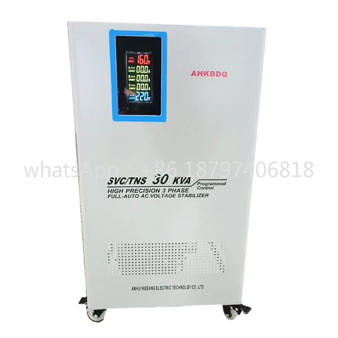 เซอร์โวควบคุมแรงดันไฟฟ้าอัตโนมัติโคลง3เฟส380โวลต์ผู้ผลิตสามเฟสTns 20kva 30kva 50kva 80kva
