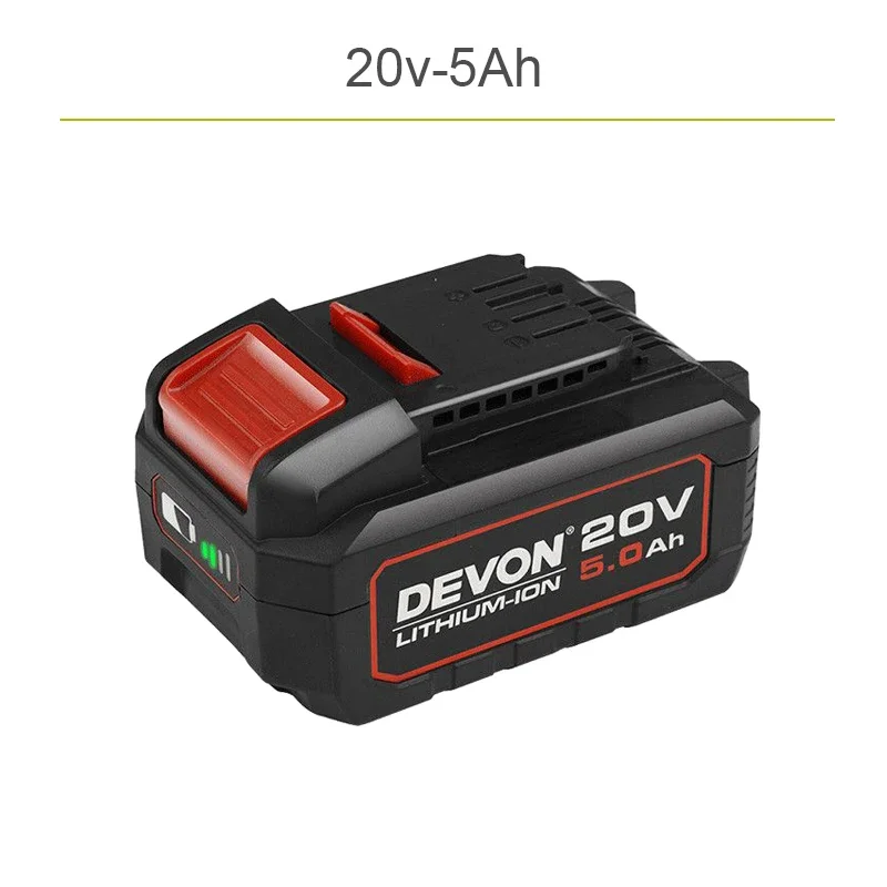 Devon 20V Batrery Pack 2Ah 4Ah 5Ah Suit for 2903 2905 5733 5831 5401 Series Cordless Tool Universal Devon Flex Battery Platform